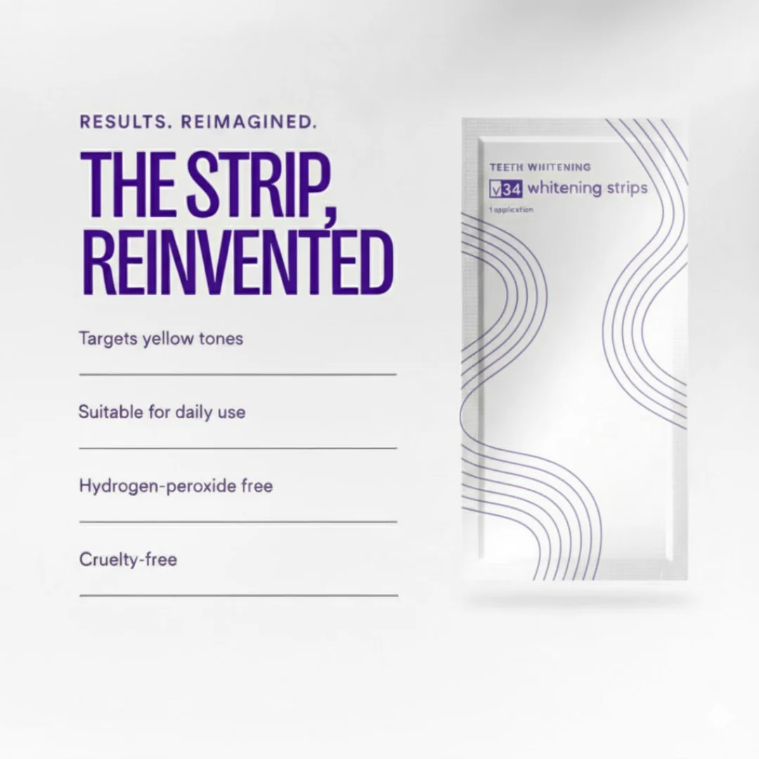 SmileV34™Whitening Strips: ‘’The Fast Track to a Stunning Smile!‘’